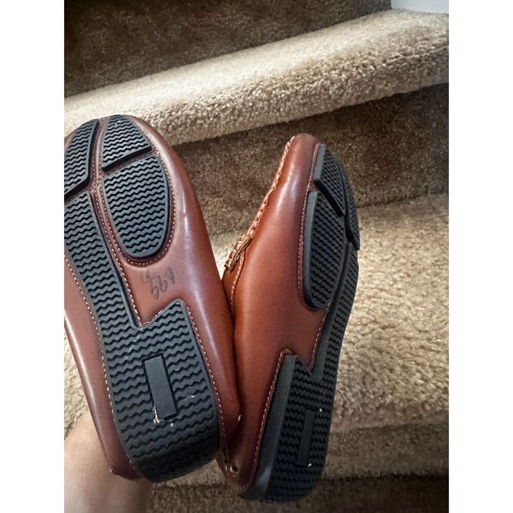 Bruno March Slip-On Dress Brown Loafers with Decorative Strap Size 3